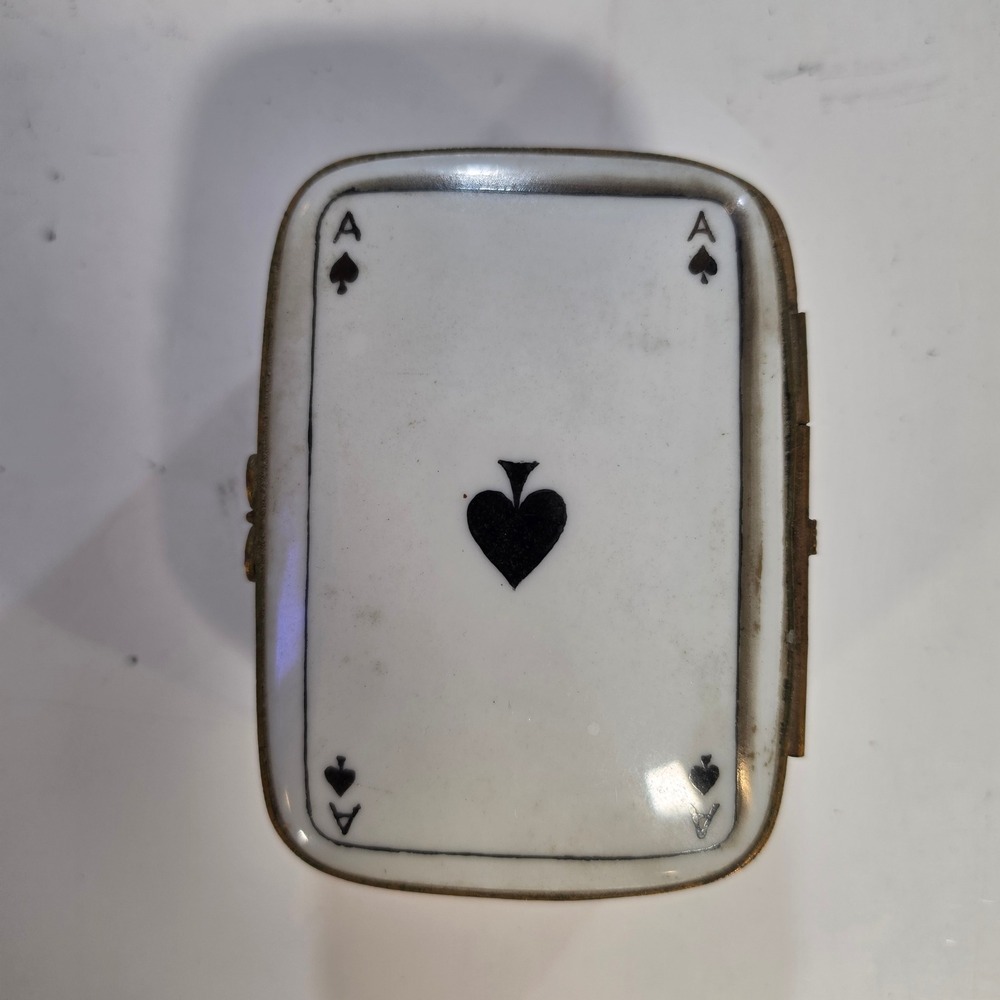Vtg 1964 Tiffany Co Private Stock Le Tallec French Porcelain Ace of Spades Box